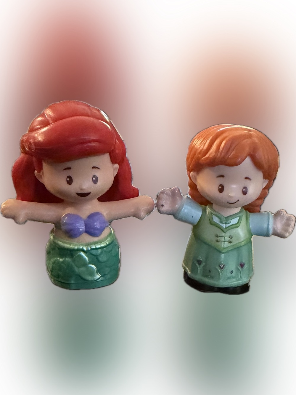 Fisher Price Little People Disney Ariel & Anna Figures Lot Of 2